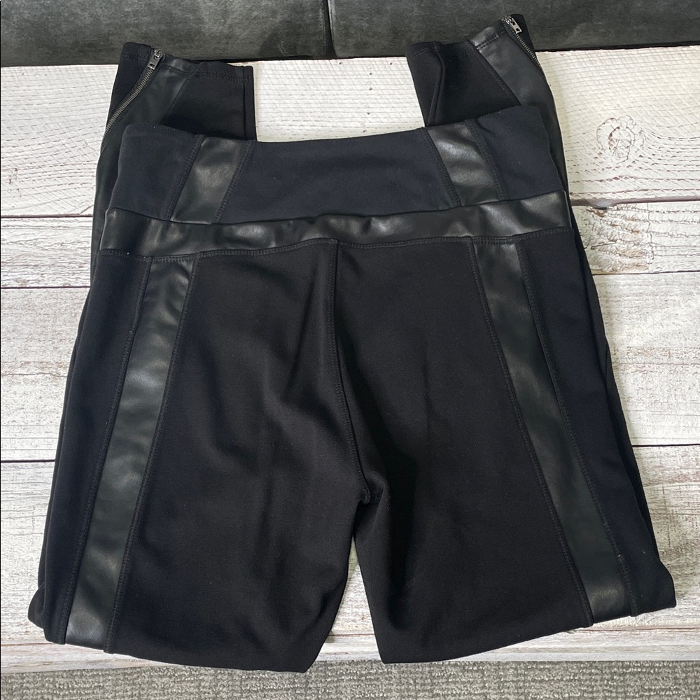 Athleta Black Leggings with Gray Accents - Picture 2 of 8